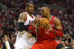 Houston Rockets Dwight Howard and Portland Trail Blazers LaMarcus Aldridge