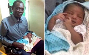 Daniel Wani Holds His Newborn Baby