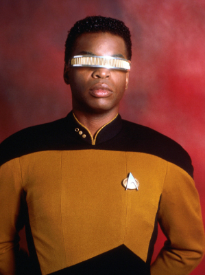 LeVar Burton as Geordi La Forge on Star Trek: The Next Generation