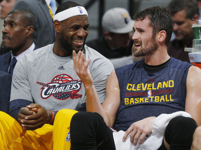 Lebron James and Kevin Love