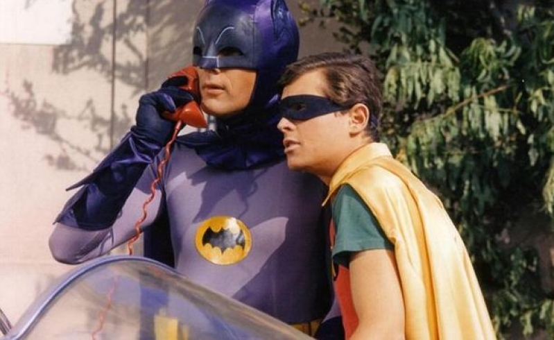 Adam West and Burt Ward as Batman and Robin