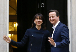 Britain's Election Result - David Cameron and His Wife 