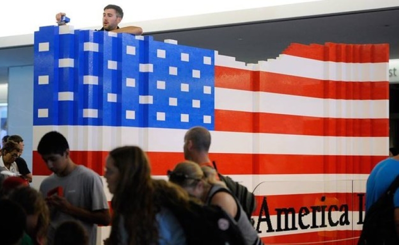 The World's Largest Lego Flag.