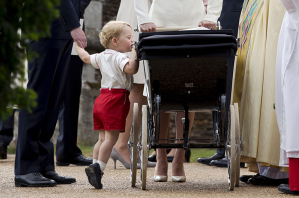 Prince George at Princess Charlotte Christening Ceremony