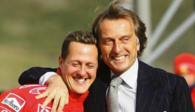 Michael Schumacher and Luca de Montezemolo