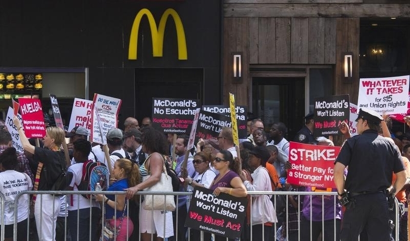 New York Minimum Wage Protest