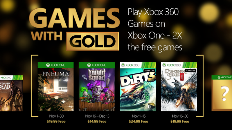 Xbox Games with Gold for November