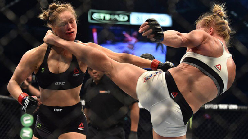 Ronda Rousey knocked out by Holly Holms