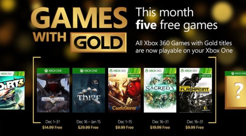 Xbox Games with Gold for December.