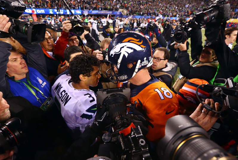 Russell Wilson and Peyton Manning