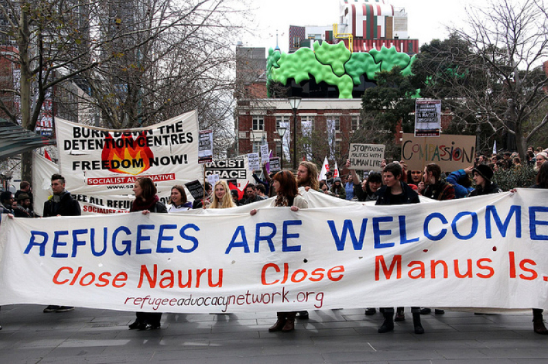 Protest against deportation of refugees