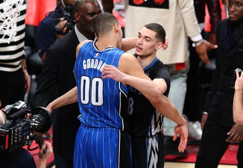 Zach LavIne and Aaron Gordon