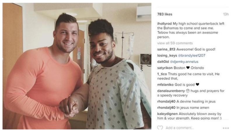 Tim Tebow with Orlando Victim