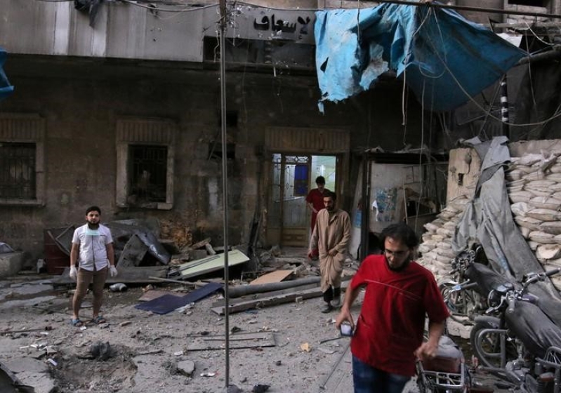 Destroyed Aleppo Hospital in Syria