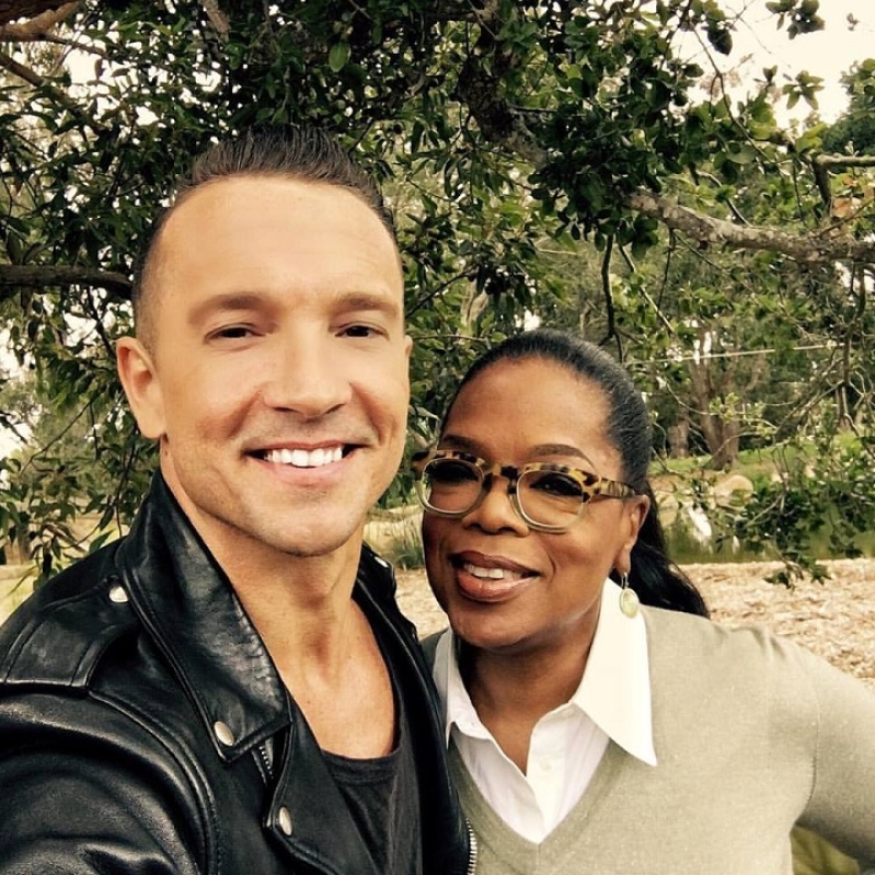 Carl Lentz with Oprah Winfrey