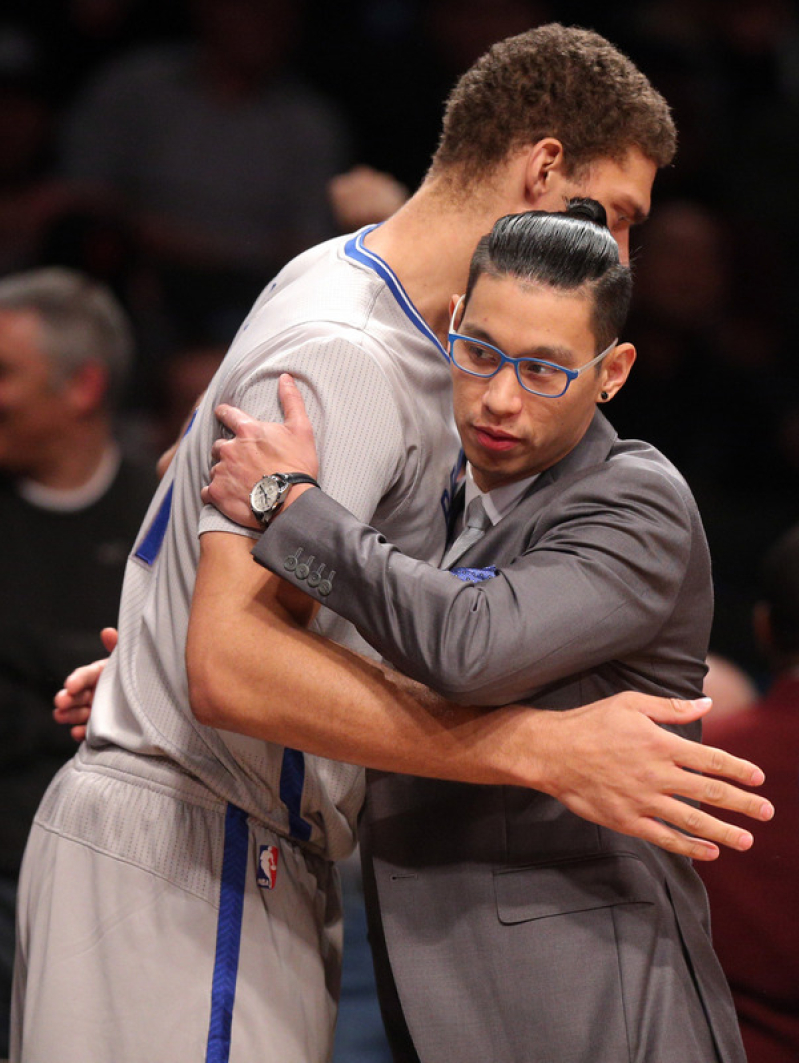 Jeremy Lin and Brook Lopez