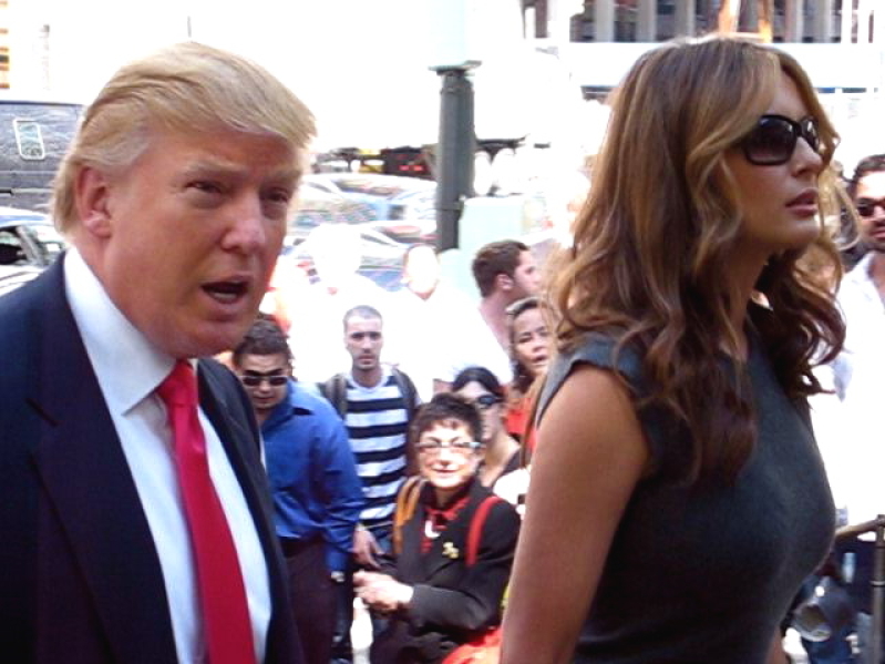 Donald & his wife, Melania Trump