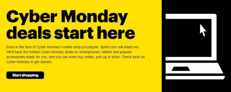 Check out Sprint's offerings for Black Friday and Cyber Monday.