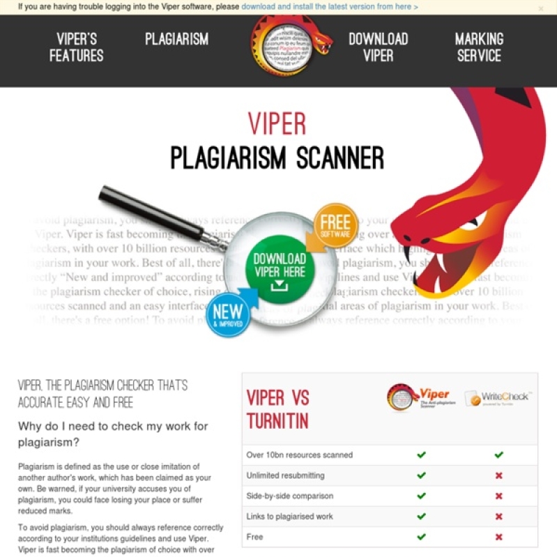 Viper: a free online plagiarism scanner. 