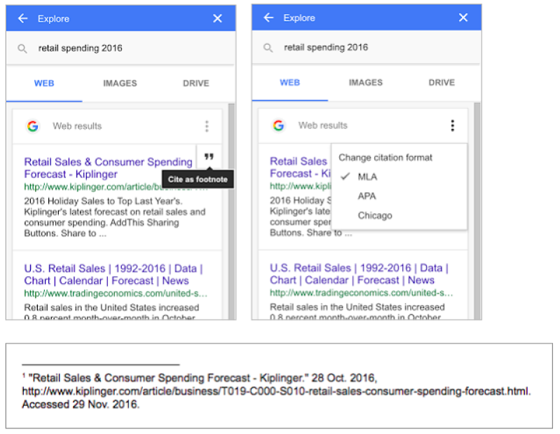 With Google's new tool, citing can be as easy as clicking one button. 