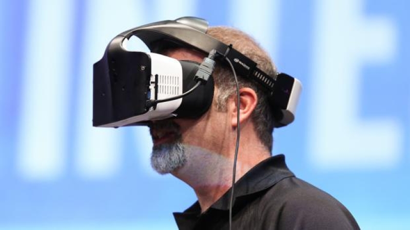 Intel's alloy VR headset. 