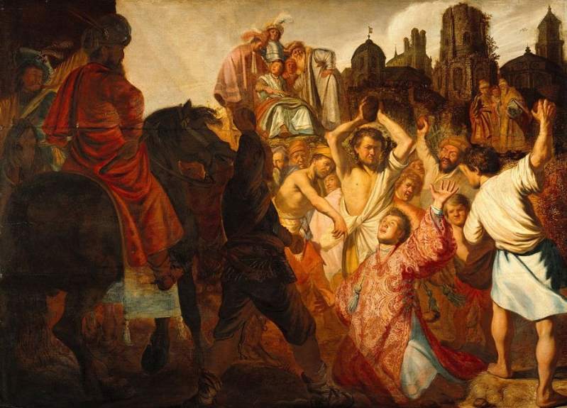 Rembrandt The Stoning of Saint Stephen