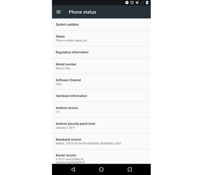 Android 7.0 Nougat now on the Moto Z Play