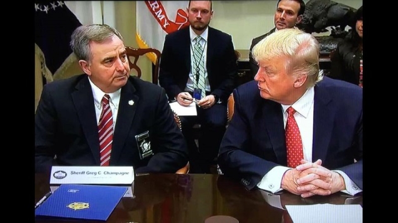 Donald Trump with Greg Champagne