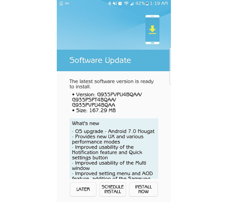 Android 7.0 Nougat now on Sprint's Samsung Galaxy S7 and Galaxy S7 edge