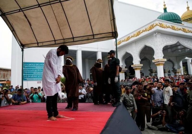 Gay Men Caned in Indonesia