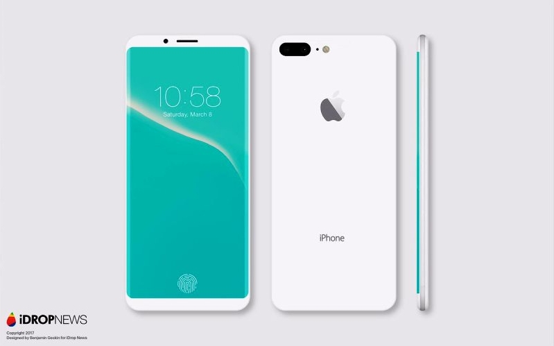 The iPhone 8 as visualized by concept designer Benjamin Geskin