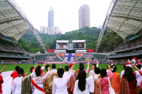 香港大球場全球禱告日　二萬信徒合一禱告（圖輯）