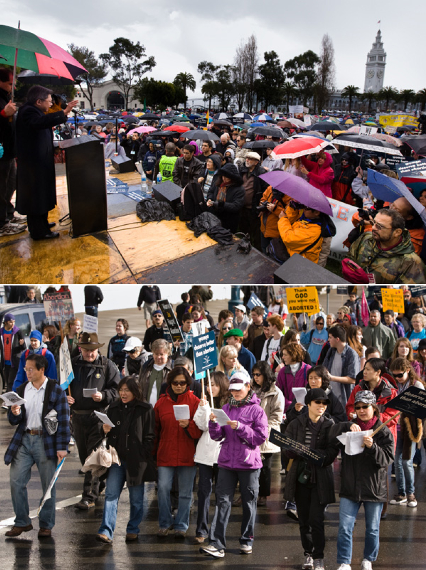 三藩市萬人遊行反墮胎 華人基督徒參與