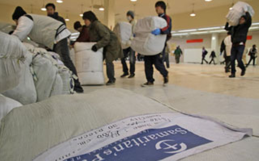 葛福臨牧師向日本災區送上90噸救援物資