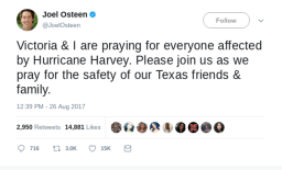 湖木教會約珥‧歐斯汀被炮轟拒收災民 各界反駁失實報導