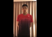 台羽球冠軍周天成 拍片祝願印尼災民平安