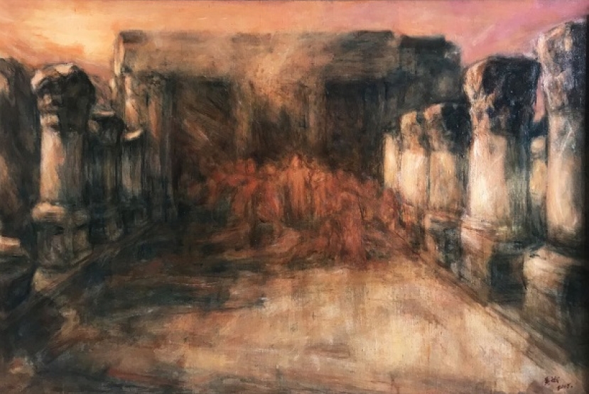 【當代藝粹】黃斌：《從公元30年至今的迦百農會堂》——油畫欣賞及藝術創作理念