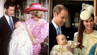 Prince George Christening Photos: Prince William Baby Pictures Comparison