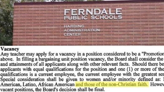 Michigan School District Gave Hiring Preference to 'Non-Christians' for Over 30 Years