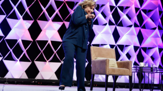 Shoe Thrown at Hillary Clinton During Speech in Las Vegas (Video)