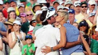 Christian Golfer Bubba Watson Wins 2014 Masters Tournament, Cries as He Embraces Adopted Son and Wife Angie (Photos)