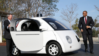 Transportation Secretary Foxx and Google’s Schmidt Try the Self-Driving Car While New Report Confirms Hot Economy in Silicon Valley