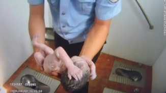 Newborn Baby Rescued from Public Toilet by Policet: ‘I Am Probably The First One to Hold This Child’