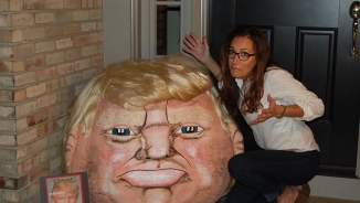 Woman Creates Giant Pumpkin Replica of Donald Trump 'Trumpkin' One Month After Recovering From 9-Hour Breast Cancer Surgery