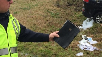 Bible of Driver Survives Accident Flames After Vehicle Burns In Tennessee Off I-385