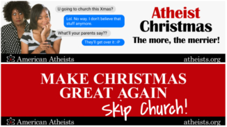 Billboard Urging People to 'Skip Church' this Christmas Features Christian Women: 'I'm a Child of God, Not an Atheist'