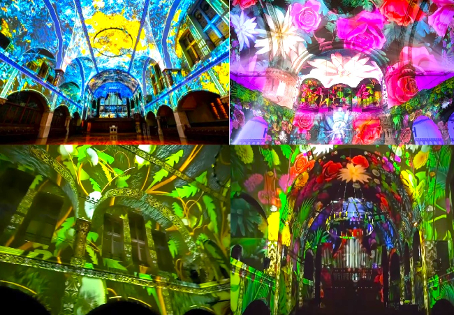柏林教堂「創世紀」燈光秀：環迴視聽展現動植物生命力