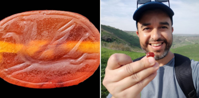 以色列徒步旅行者 發現罕見2800年聖甲蟲印章